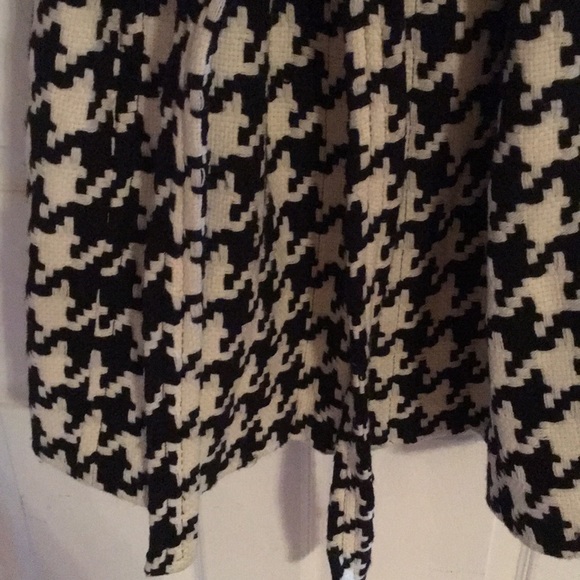 Houndstooth Wool Coat - Picture 4 of 7